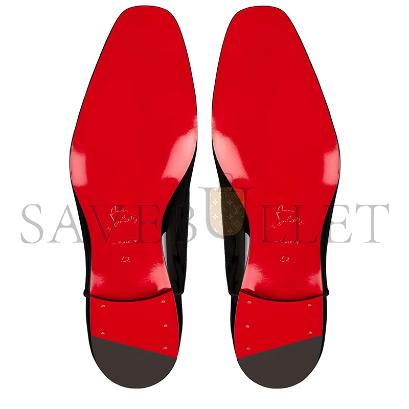 ch**an louboutin greggy chickoxF0rds patent calf leather black men 3220753j323